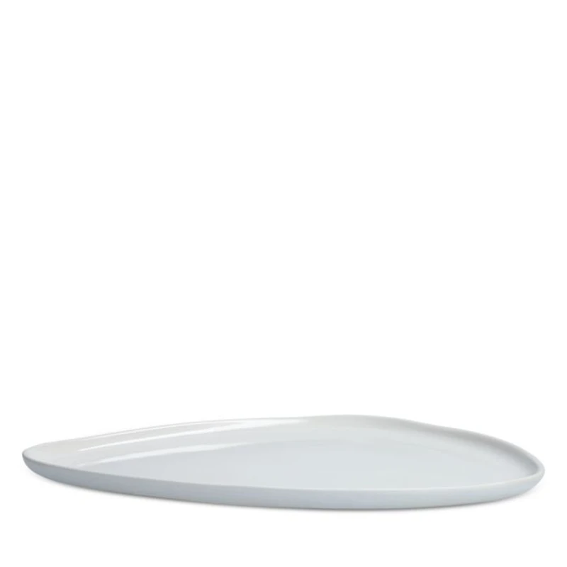 Cloud Terre® 13" Organic Triangle Serving Platter, White