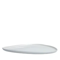 Cloud Terre® 13" Organic Triangle Serving Platter, White