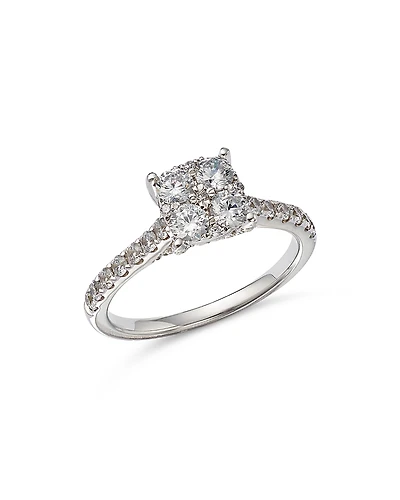 Bloomingdale's Fine Collection Diamond Cluster Engagement Ring