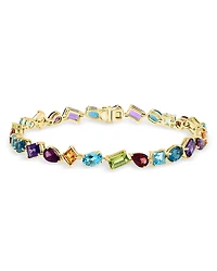 Bloomingdale's Fine Collection Rainbow Gemstone Mixed Cut Bracelet