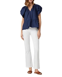 The Callie High Rise Cropped Flare Jeans White