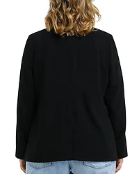 Megan Notched Lapel Single Button Blazer