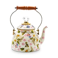 Wildflowers Enamel Tea Kettle, 2-Qt.
