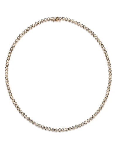 Bloomingdale's Fine Collection Diamond Crown-Set Tennis Necklace