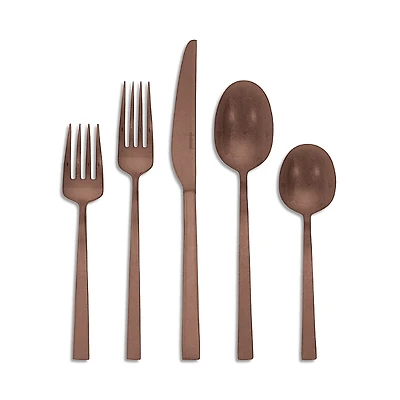 Sambonet Linea Q Vintage Copper 5 Piece Place Setting