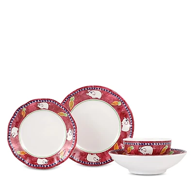 Vietri Melamine Campagna Porco 4-Piece Place Setting