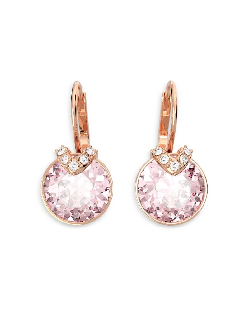 Bella V Crystal Drop Earrings in Gold Tone