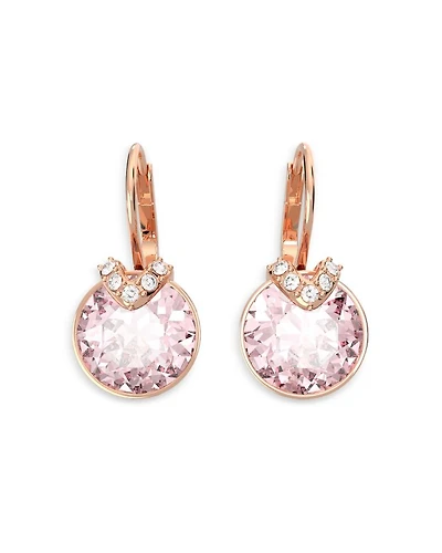 Bella V Crystal Drop Earrings in Gold Tone