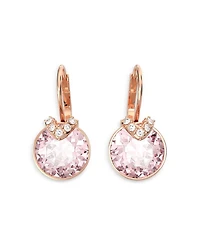 Bella V Crystal Drop Earrings in Gold Tone