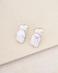 Pearlized Drop Earrings