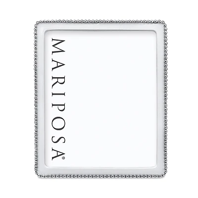 Mariposa Beaded White Picture Frame, 8 x 10