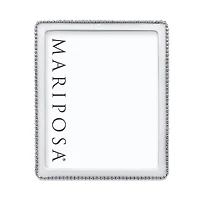 Mariposa Beaded White Picture Frame, 8 x 10