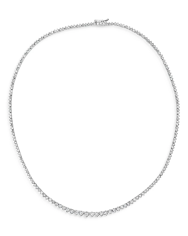 Meira T 14K White Gold Diamond Tennis Necklace, 16L