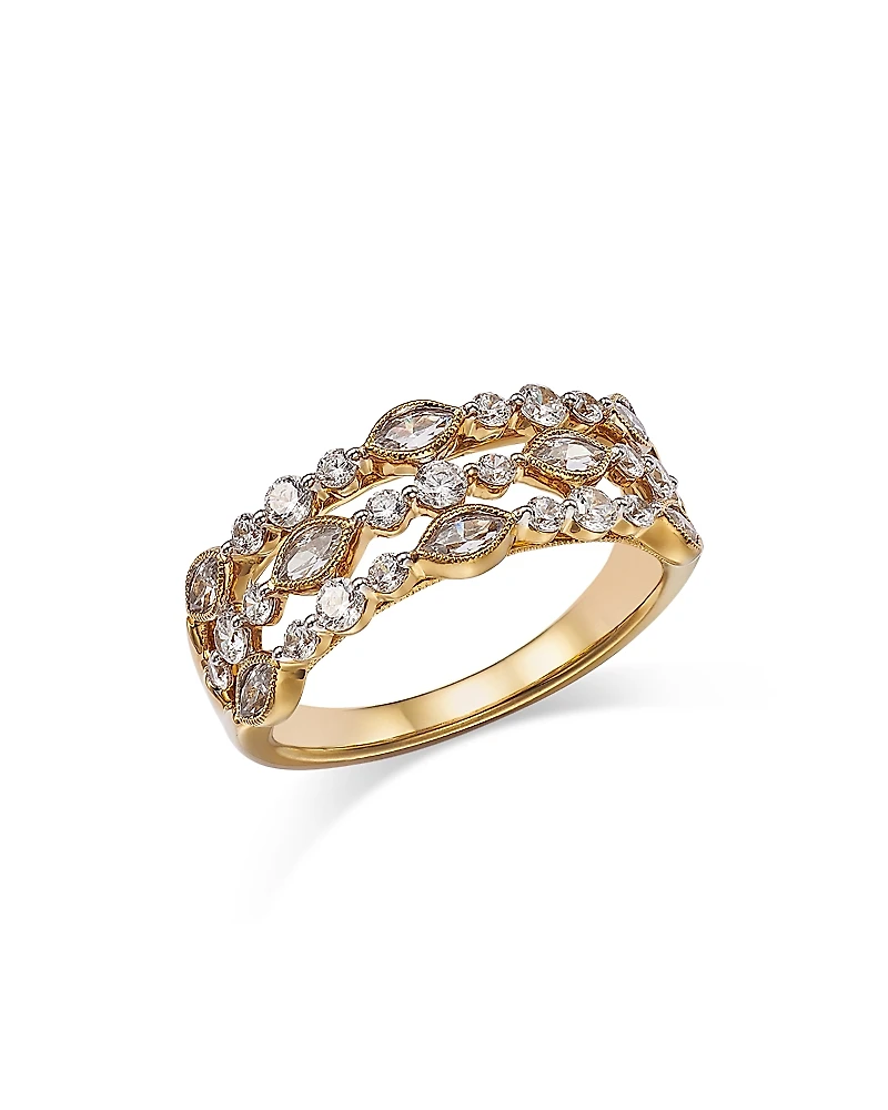 Bloomingdale's Fine Collection Diamond Triple Row Ring