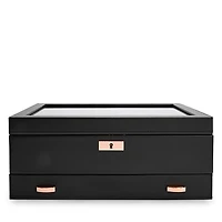 Wolf Axis 10 Piece Watch Box with Drawer
