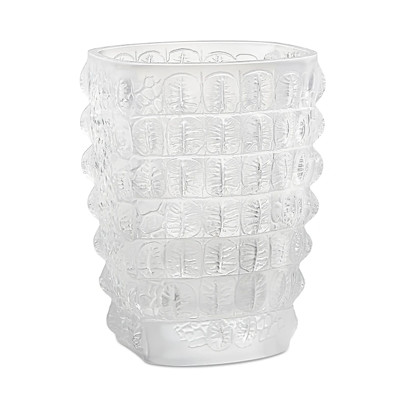 Lalique Crocodile Crystal Vase