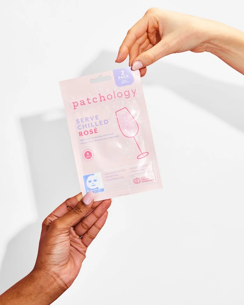 Serve Chilled Rosé Sheet Mask, Pack of 2