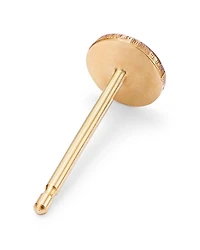 14K Yellow Gold Itty Bitty Symbols Baseball Single Stud Earring