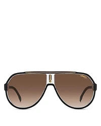 Aviator Shield Sunglasses, 64mm