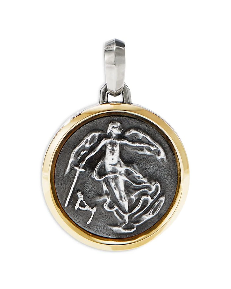 18K Yellow Gold & Sterling Silver Petrvs® Angel Cameo Pendant