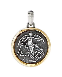 18K Yellow Gold & Sterling Silver Petrvs® Angel Cameo Pendant