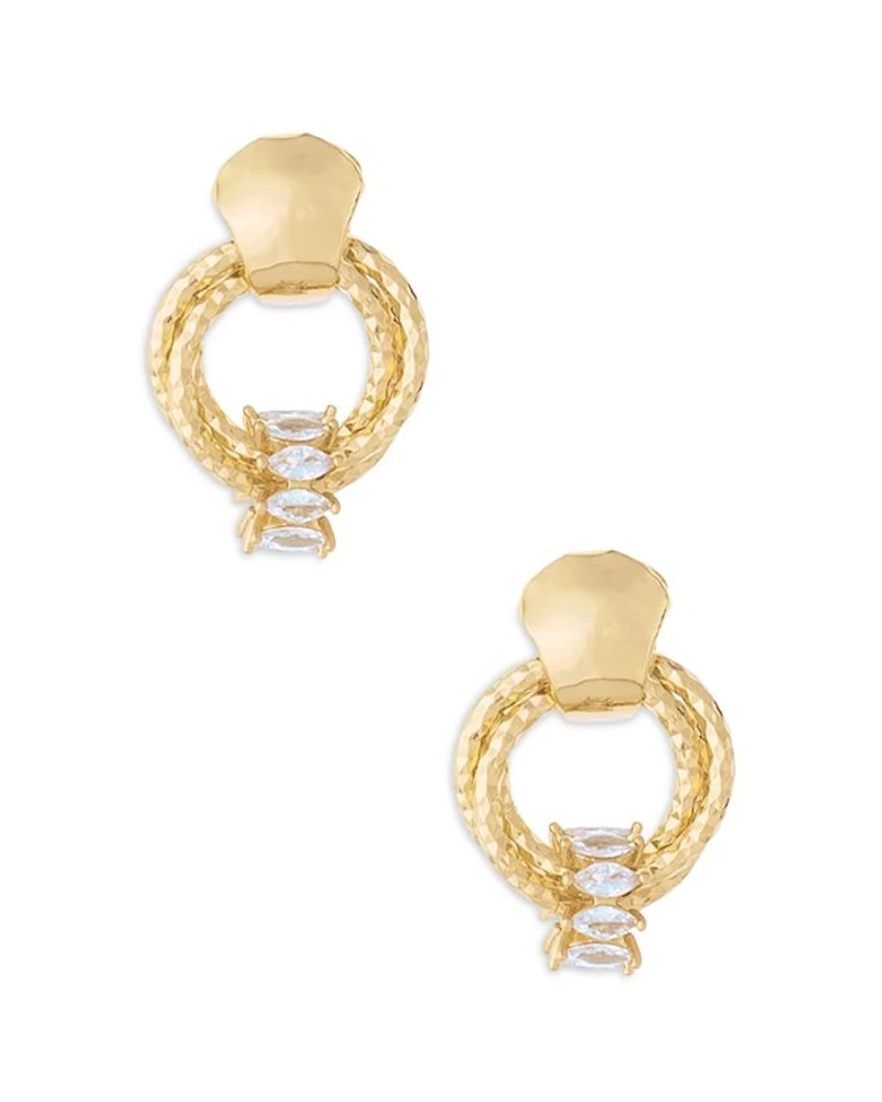 Mini Barrel Crystal Earrings