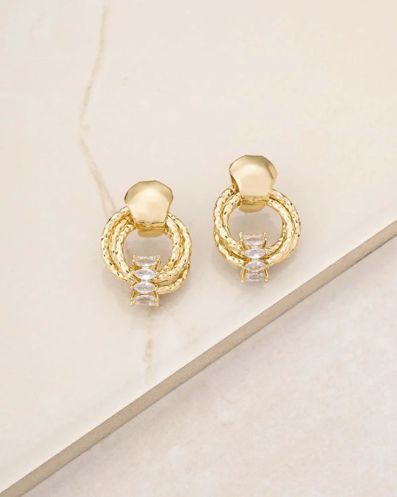 Mini Barrel Crystal Earrings