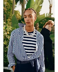 Striped Long Sleeve Cotton Shirt