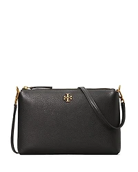 Small Kira Pebbled Leather Top-Zip Crossbody