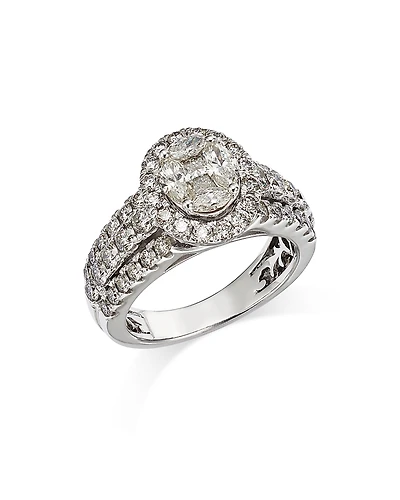 Bloomingdale's Fine Collection Diamond Multi Cut Halo Ring