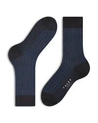 Shadow Mercerized Cotton & Nylon Dress Socks