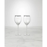 Cheers To Us Sweet and Dry Wine Glasses, Set of 2