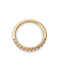 Round Cut Certified Diamond Band in 14K Yellow Gold