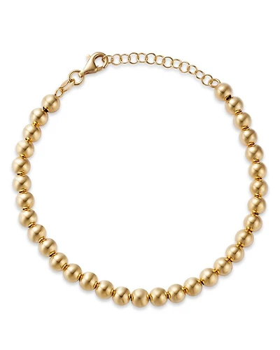 14K Yellow Gold Polished Bead Bracelet