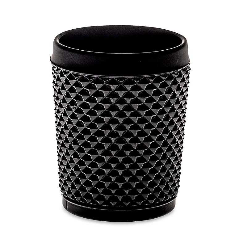 Vista Alegre Bicos Bicolor Black Matte and Gloss Old Fashion Glass, Set of 4