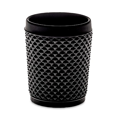 Vista Alegre Bicos Bicolor Black Matte and Gloss Old Fashion Glass, Set of 4