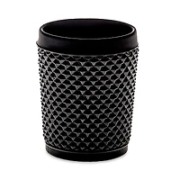 Vista Alegre Bicos Bicolor Black Matte and Gloss Old Fashion Glass, Set of 4