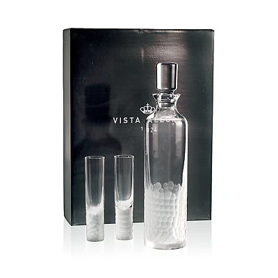 Vista Alegre Artic Case with Vodka Decanter and 4 Shot Glasses