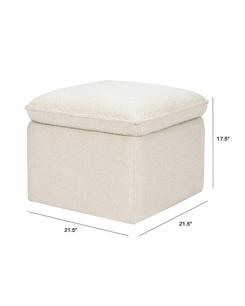 Cali Storage Ottoman in Boucle