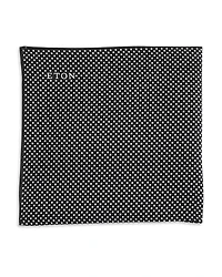 Eton Black Polka Dots Silk Pocket Square