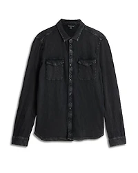 Arvon Cotton Textured Knit Button Down Western Shirt