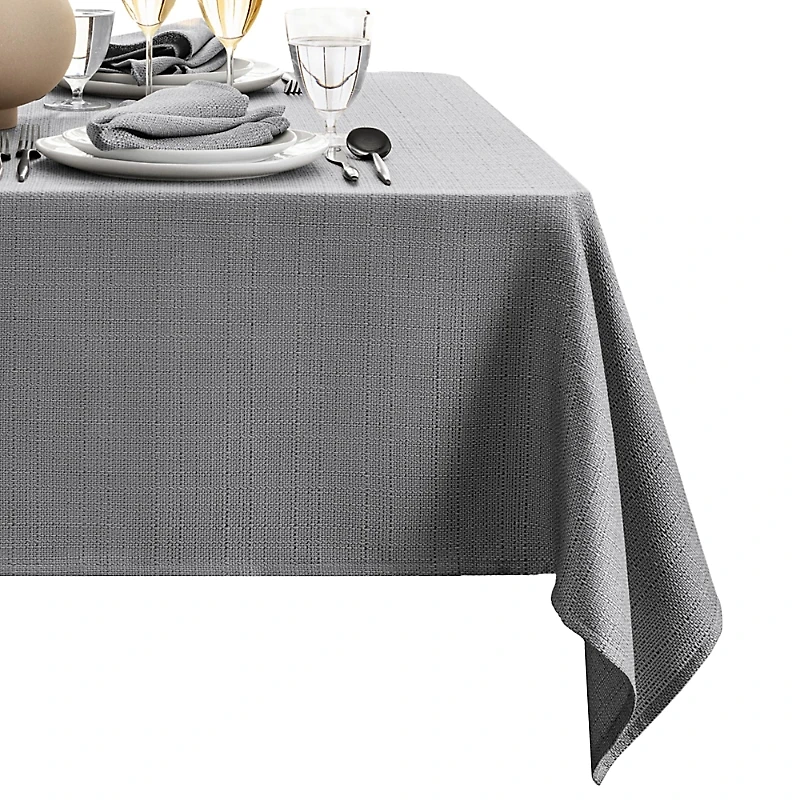 Elrene Home Fashions Laurel Solid Texture Water and Stain Resistant Tablecloth