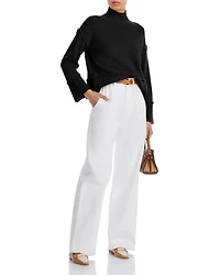 Boxy Mock Neck Cashmere Sweater - Exclusive