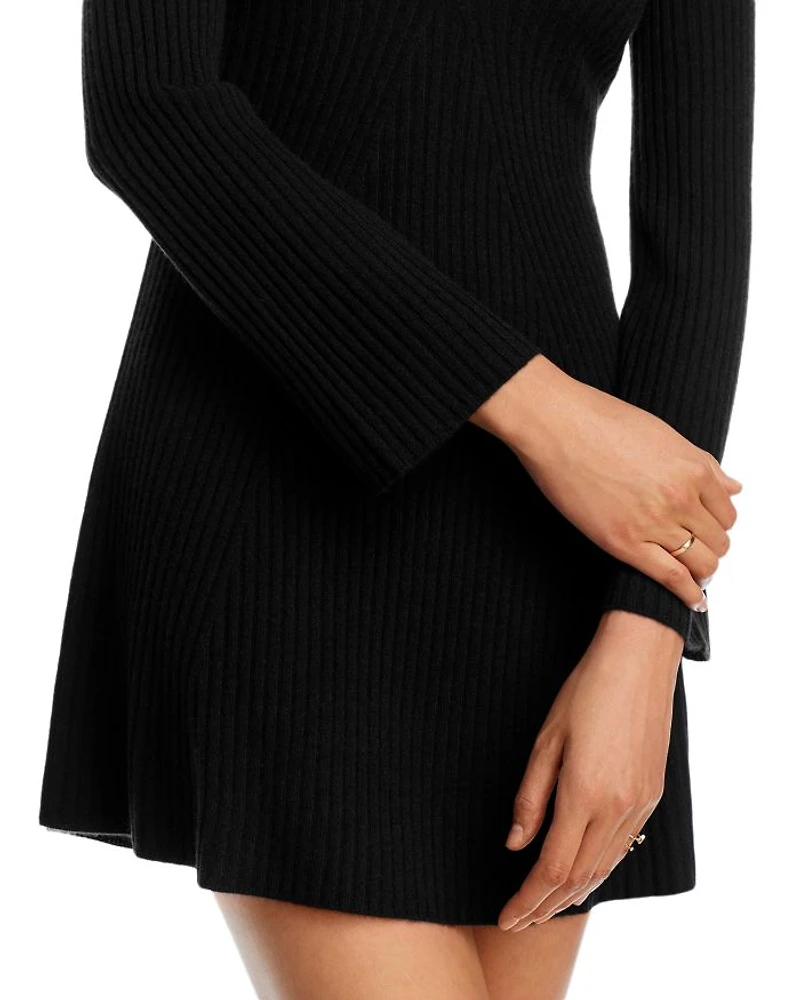 Contour Ribbed Cashmere Mini Dress - Exclusive