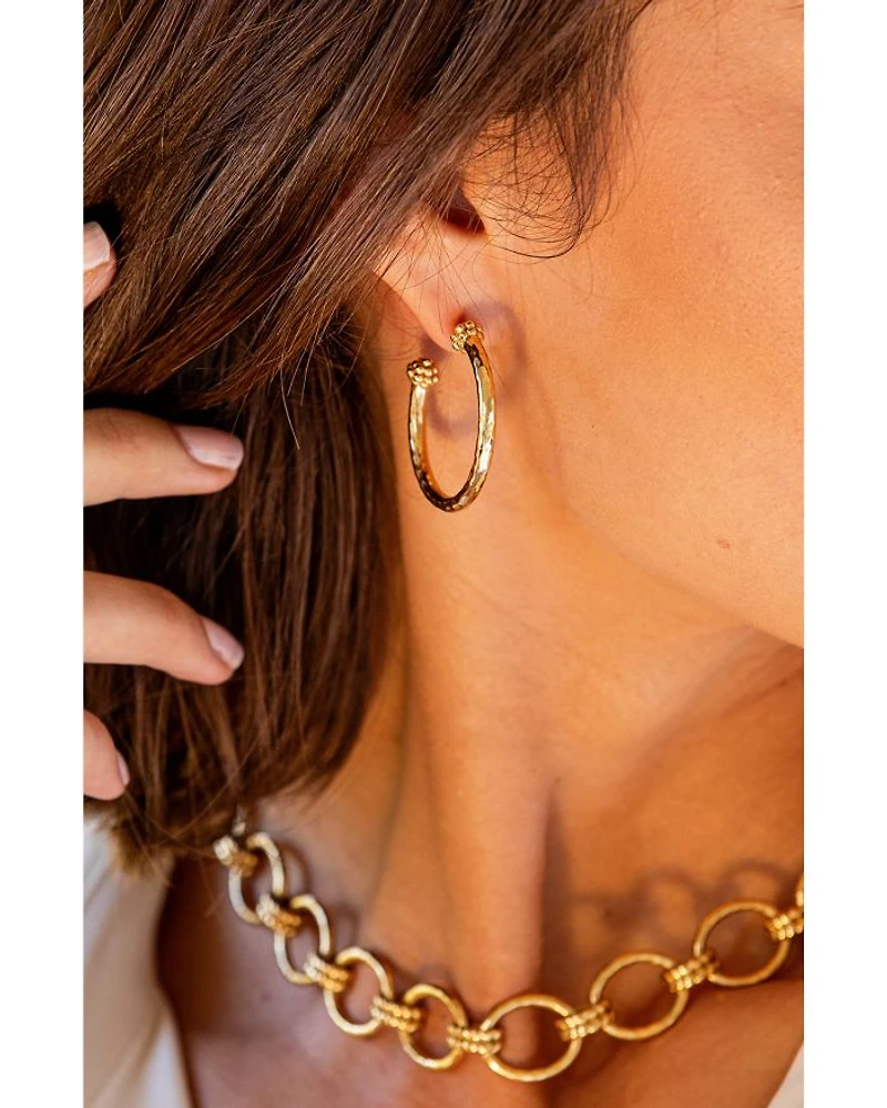 Berry Medium Hoop Earrings