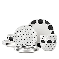 kate spade new york On The Dot 12 Piece Dinnerware Set