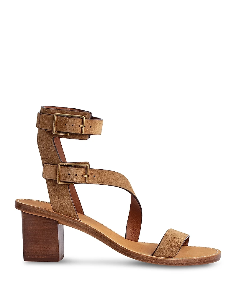 Zadig & Voltaire Women's Cecilia Double Buckle Block Heel Sandals