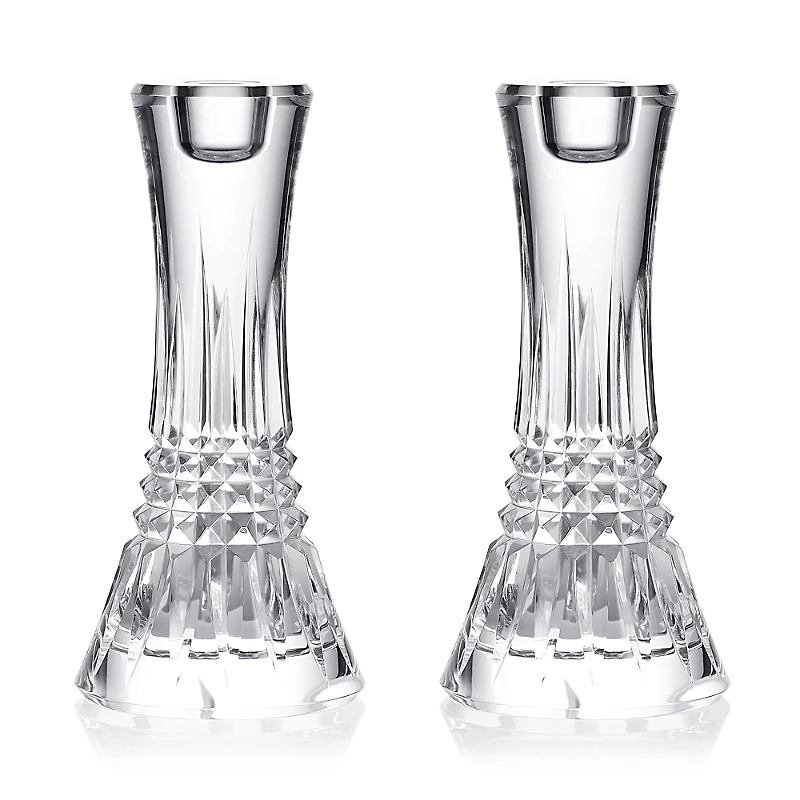 Waterford Lismore Diamond Essence 7 Candlesticks, Set of 2
