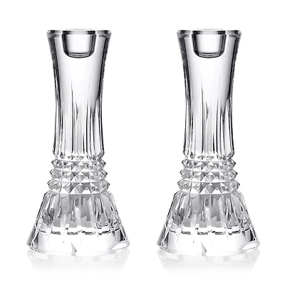 Waterford Lismore Diamond Essence 7 Candlesticks, Set of 2