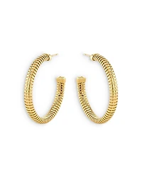 Alberto Milani 18K Yellow Gold Via Bagutta Tubogas Medium Hoop Earrings